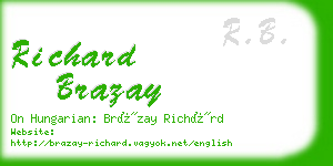 richard brazay business card